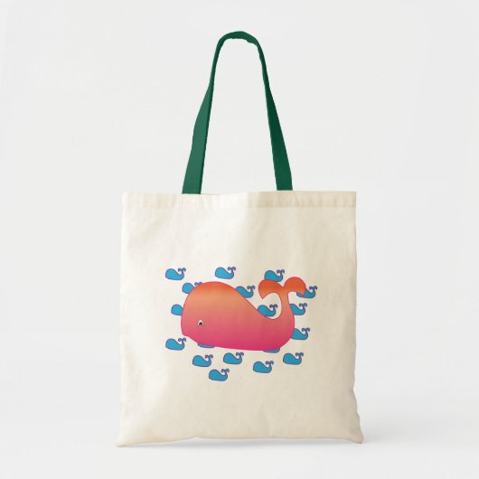 Tote Bag Baleine rose (Devant)