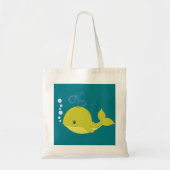 Tote Bag Baleine verte bébé (Devant)