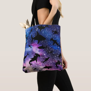 Tote Bag Baleines à mâchoires de requin modernes sous la ga