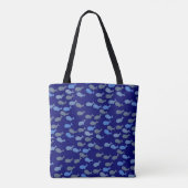 Tote Bag Baleines bleu (Dos)