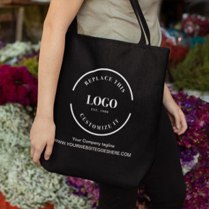 Tote Bag Balise de site Web de logo blanc de grande entrepr