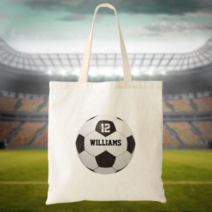 Tote Bag Balle de football avec nom personnalisé et numéro