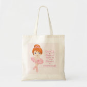 Tote Bag Ballerina aux cheveux rouges (Devant)