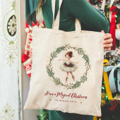 Tote Bag Ballerina de Noël magique Festive mignonne