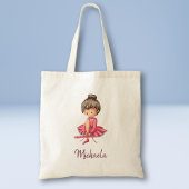 Tote Bag Ballerina en Robe Rose Personnalisée