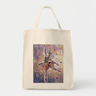 Tote Bag Ballerina et papillons Purple Gold