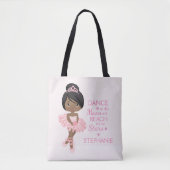 Tote Bag Ballerina noire personnalisée (Devant)