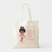 Tote Bag Ballerina noire personnalisée (Devant)