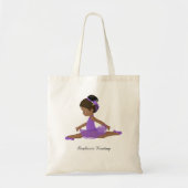 Tote Bag Ballerina noire personnalisée (Devant)