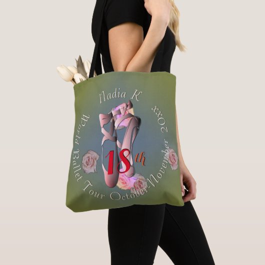 Tote Bag Ballerina Pointe Retro (De près)