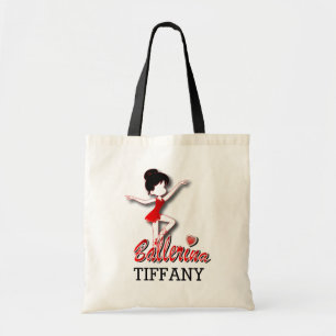 Tote Bag Ballerina rouge mignonne fille   Danseur de ballet
