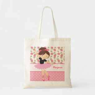 Tote Bag Ballerine rose florale Girly lunatique