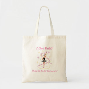 Tote Bag Ballet & Bunting - I Love Ballet Black/Brown