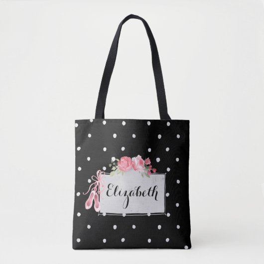 Tote Bag Ballet chic personnalisé (Devant)
