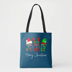 Tote Bag Ballet Dancer Ballerina Merry Christmas Xmas Point