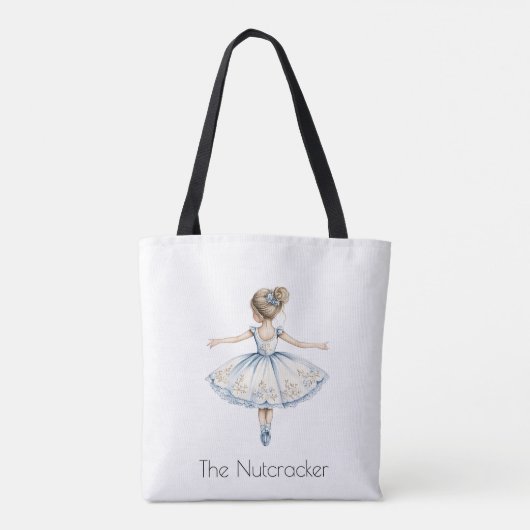 Tote Bag Ballet de craquelette d'aquarelle (Dos)