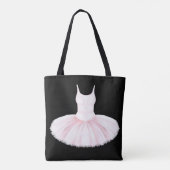 Tote Bag Ballet minimaliste Tutu rose et noir (Dos)