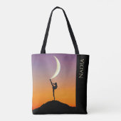 Tote Bag Ballet Moon Danse Nom personnalisé (Dos)