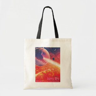 Tote Bag Ballon à air chaud extrême sur paysage volcanique