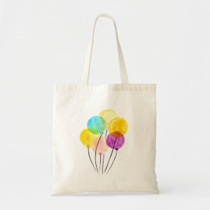 Tote Bag Ballons colorés à l'aquarelle
