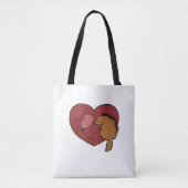 Tote Bag Balloon aime Porcupine (Devant)