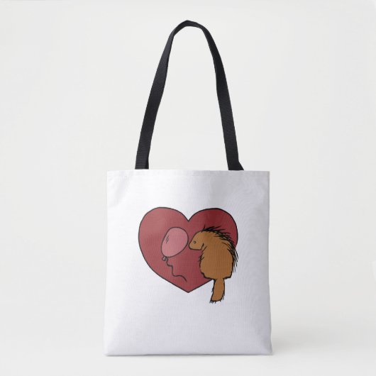 Tote Bag Balloon aime Porcupine (Devant)