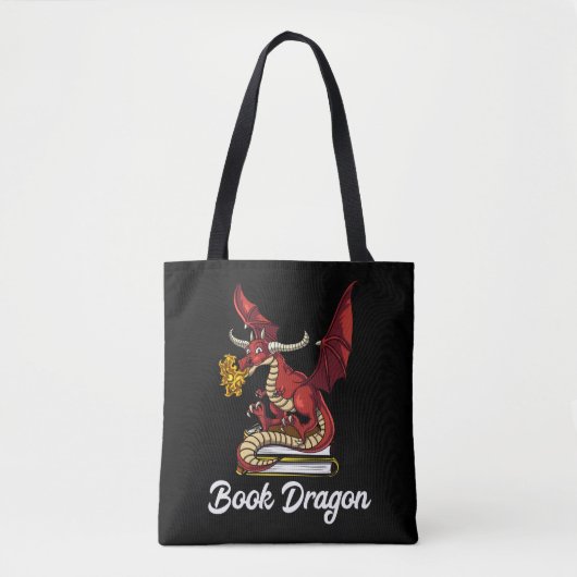 Tote Bag Ballot de geek de lecture de littérature de dragon (Devant)