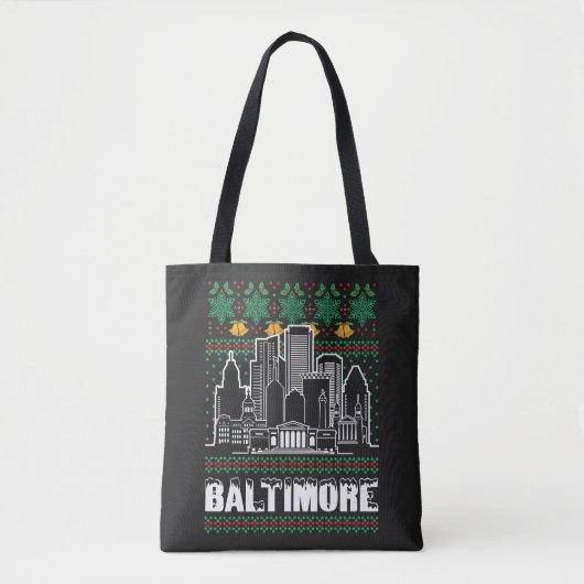 Tote Bag Baltimore Maryland Noël laid (Devant)