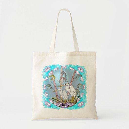 Tote Bag Bamboo Cranes  (Devant)
