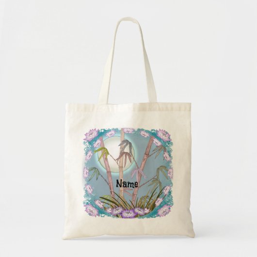 Tote Bag Bamboo Lotus Lune (Devant)