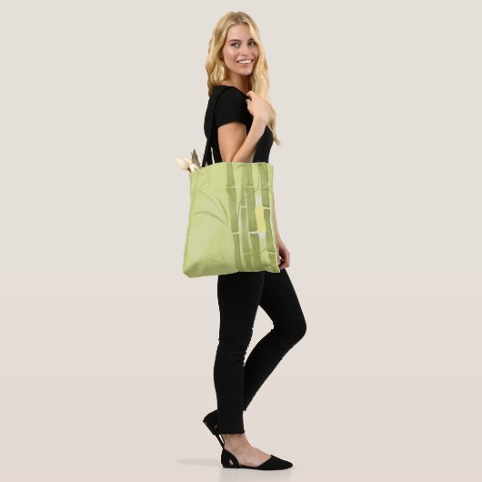 Tote Bag Bamboo vert (Sur le modèle)