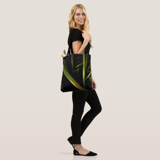 Tote Bag Bambou Abstrait (Sur le modèle)