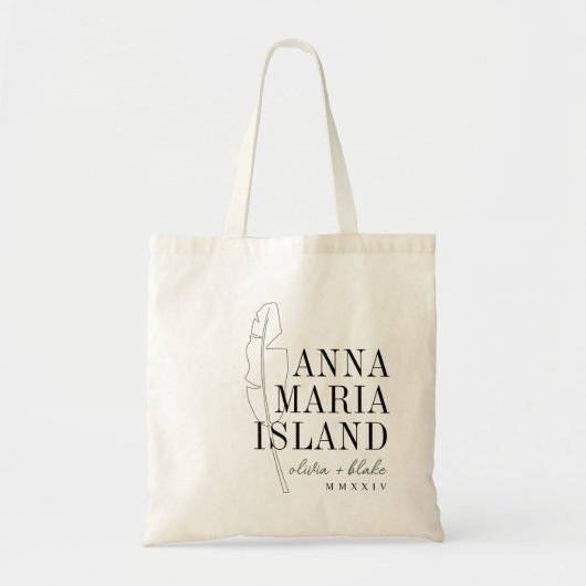 Tote Bag Banana Leaf Destination Mariage Bienvenue (Devant)