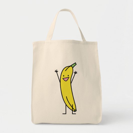 Tote Bag Banane qui est heureuse, célébrant et encourageant (Devant)