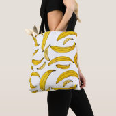 Tote Bag Bananes d'aquarelle - jaune (De près)