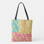 Tote Bag Bananes Rétro Formes Colorées (Dos)