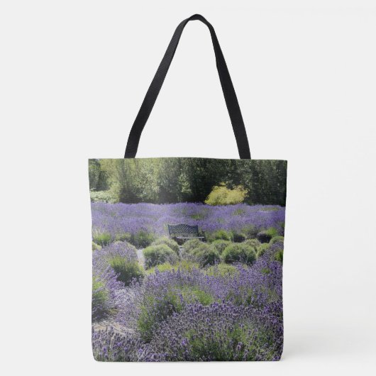 Tote Bag Banc dans un immense champ de lavande en séquence (Devant)