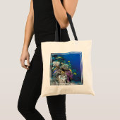 Tote Bag Banc de rougets autour d'un petit corail (Devant (produit))