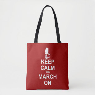Tote Bag Bande de marquage Gardez le calme et mars