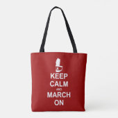 Tote Bag Bande de marquage | Gardez le calme et mars (Dos)