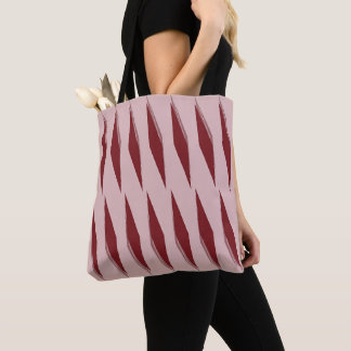 Tote Bag Bande de Rose de maroon-cuivre