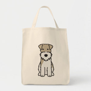 Tote Bag Bande dessinée de chien de Fox Terrier de fil