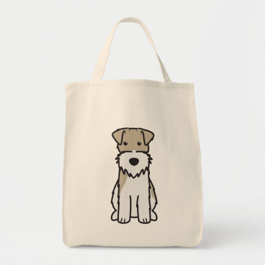Tote Bag Bande dessinée de chien de Fox Terrier de fil (Devant)