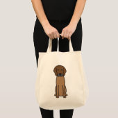 Tote Bag Bande dessinée de chien de Rhodesian Ridgeback (Devant (produit))