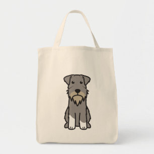 Tote Bag Bande dessinée de chien de Schnauzer miniature