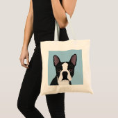 Tote Bag bande dessinée de terrier de Boston (Devant (produit))