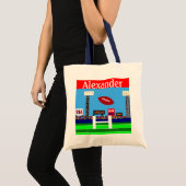 Tote Bag Bande dessinée du football de sport d'enfants de (Devant (produit))