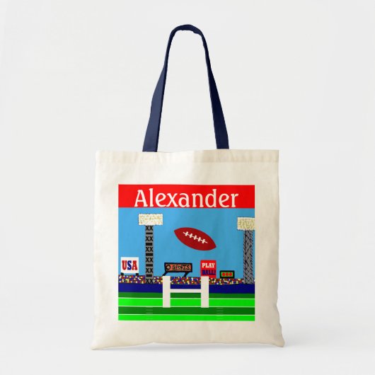 Tote Bag Bande dessinée du football de sport d'enfants de (Devant)