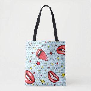 Tote Bag Bande dessinée motif transparente bulle de super d