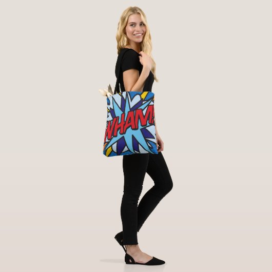 Tote Bag Bande dessinée Pop Art WHAM!BANG ! (Sur le modèle)